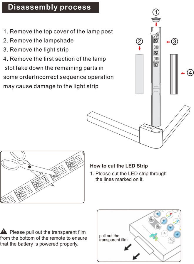 مصباح LED زاوية قائم مع جهاز تحكم عن بعد متعدد الألوان - Image 3