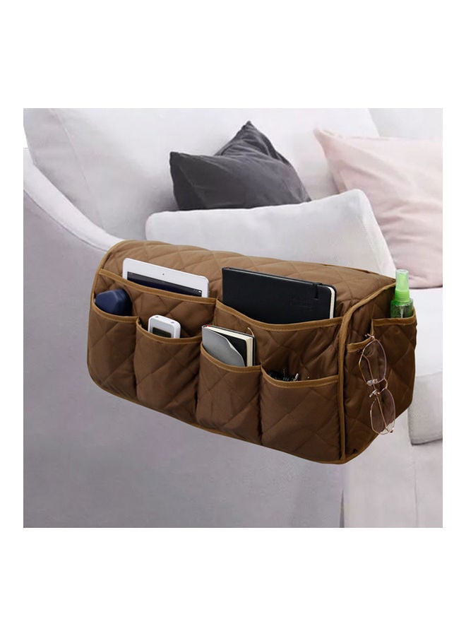Sofa Armrest Storage Bag Brown 23.00 x 4 x 21.00cm  - Image 2