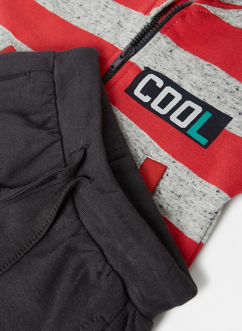 Babybol Baby Girls Varsity Clothing Set Red/Grey