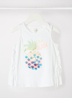 SMYK Kids/Teen Pineapple Print Vest White  - Image 1