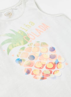 SMYK Kids/Teen Pineapple Print Vest White  - Image 4