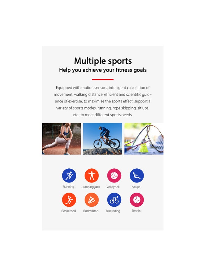 Mi VAZA - T500+ IP67 Waterproof Smartwatch Pink - Image 1