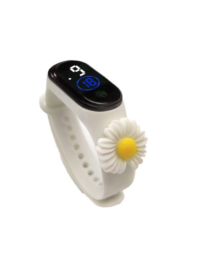 Mi VAZA M4 Cartoon Children's LED Electronic Waterproof Touch Watch White 