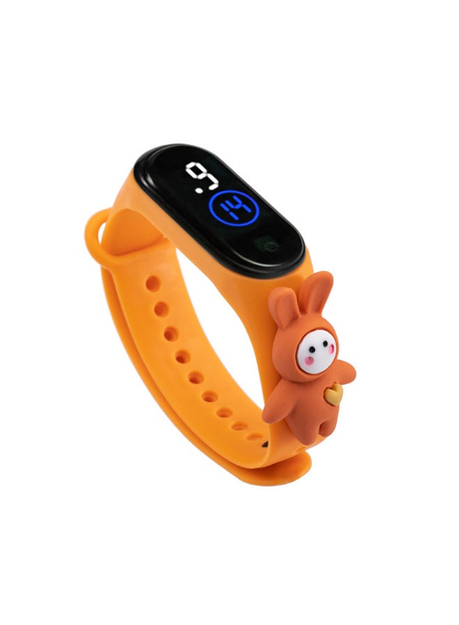 Mi VAZA M4 Cartoon Children's LED Electronic Waterproof Touch Watch Orange 