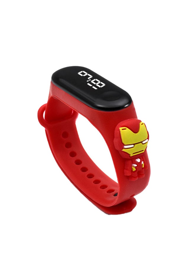 Mi VAZA M3 Cartoon Children's LED Electronic Waterproof Touch Watch Red 