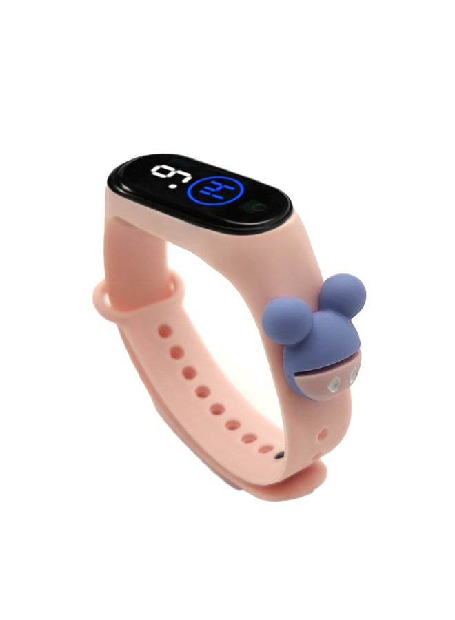 Mi VAZA M4 Cartoon Children's LED Electronic Waterproof Touch Watch Pink 