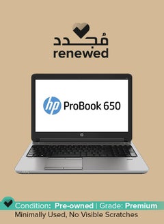 Renewed - Probook 650 G1 (2014) Laptop With 15.6-Inch Display, Intel Core i5 Processor/4th Gen/8GB RAM/256GB SSD/Intel HD Graphics Black