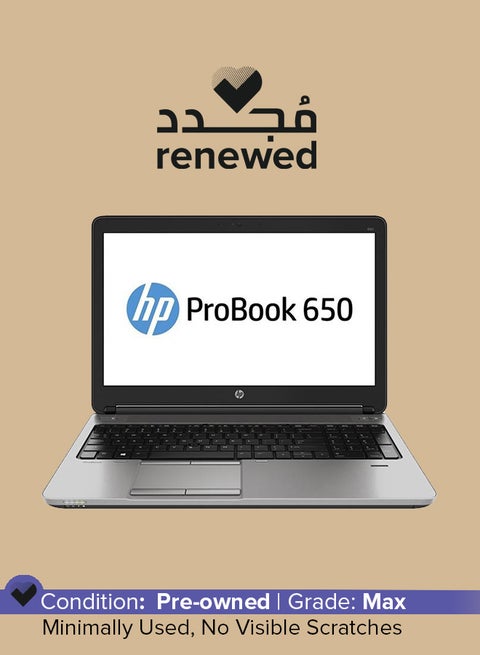 Renewed - Probook 650 G1 (2014) Laptop With 15.6-Inch Display,Intel Core i5 Processor/4th Gen/4GB RAM/256GB SSD/Intel HD Graphics Black