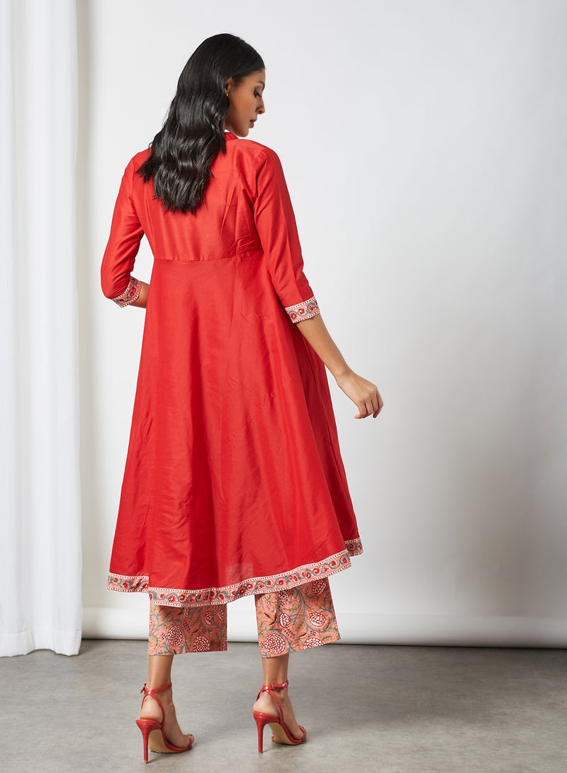 AKS Printed 3-Piece Set Red  - Image 3