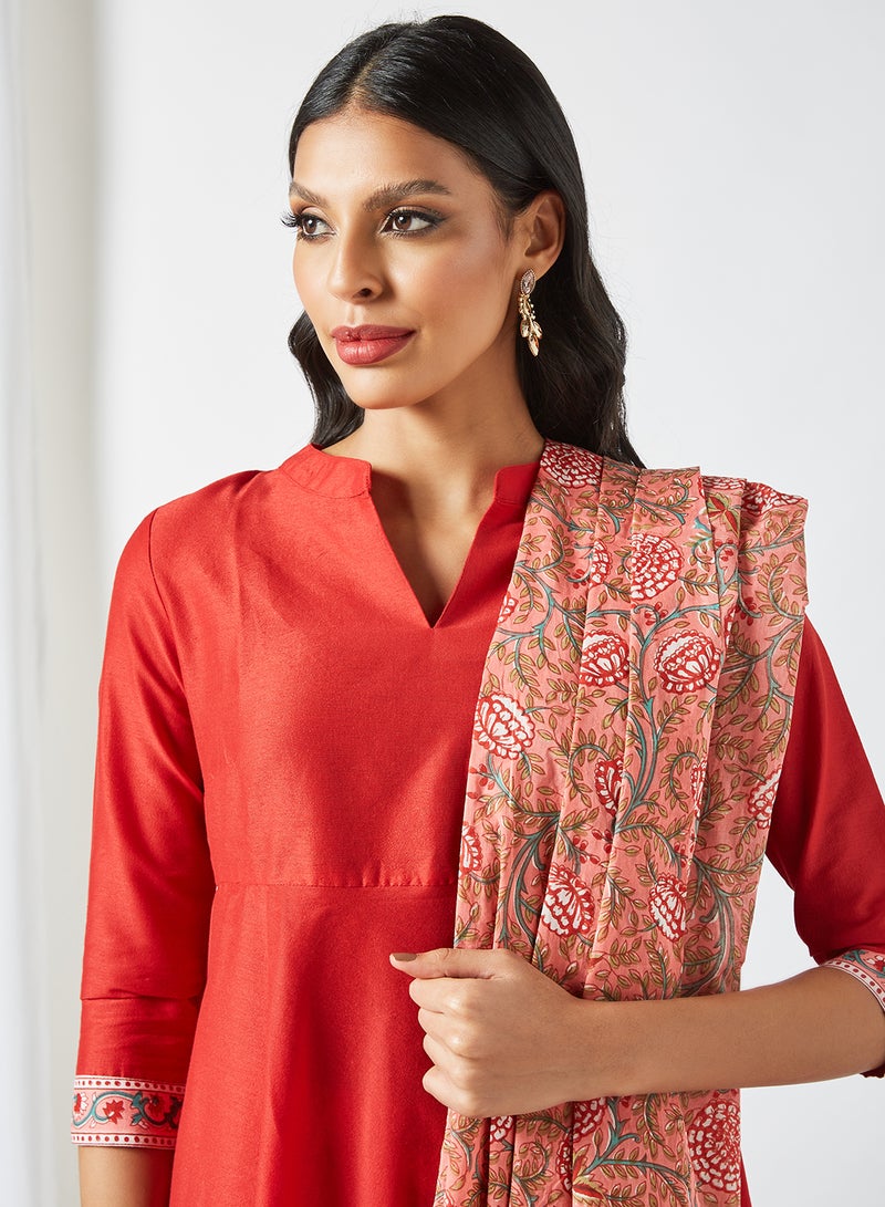 AKS Printed 3-Piece Set Red  - Image 5