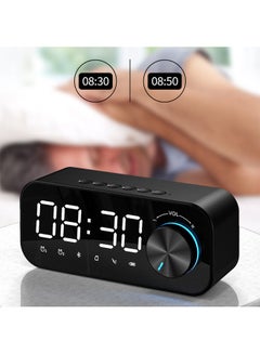 Arabest Alarm Clock With Bluetooth Music Player Black 14.2x 6 x4.5cm  - Image 2