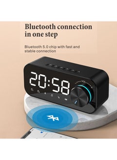 Arabest Alarm Clock With Bluetooth Music Player Black 14.2x 6 x4.5cm  - Image 4