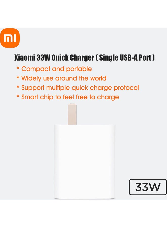 Xiaomi 2-Piece Fast Charging Cable And Adapter Set White - Image 2