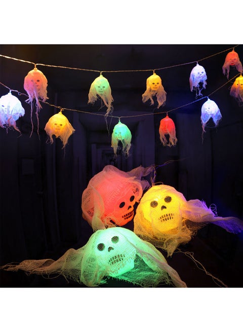 8-Feet Ghost Skull String LED Lights Multicolour