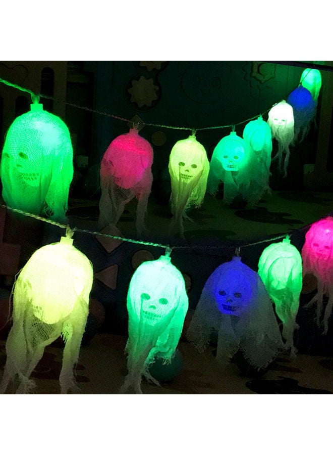 8-Feet Ghost Skull String LED Lights Multicolour
