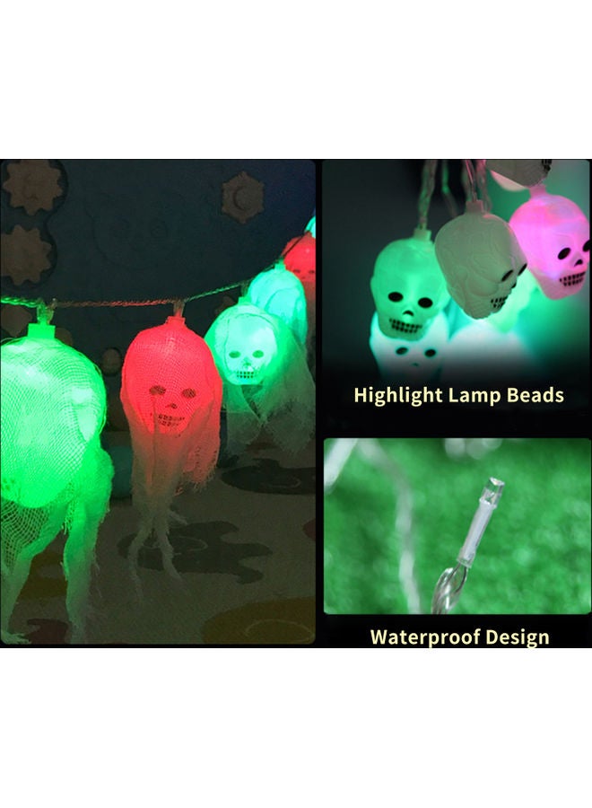 8-Feet Ghost Skull String LED Lights Multicolour