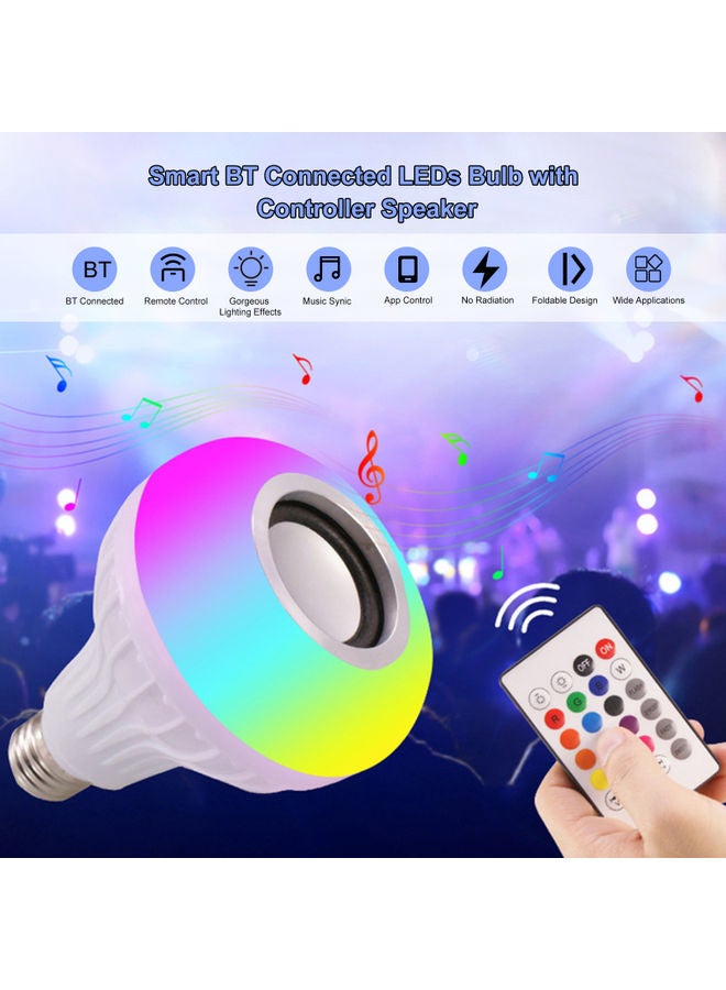 Generic - Smart BT Connected LED Bulb Light With Remote Control Multicolour - Image 1