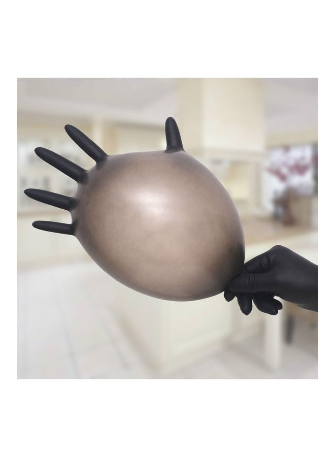 Pair Of 50 Disposable Nitrile Gloves Black - Image 5