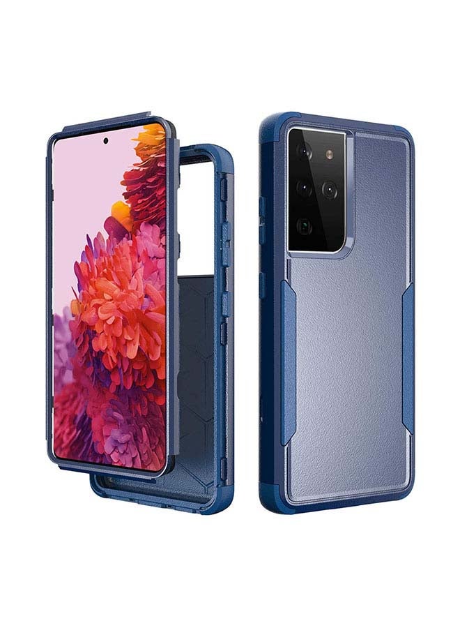 بورتوني غطاء حماية متين مضاد للصدمات لهاتف سامسونج جالاكسي S21 ألترا مقاس 6.8 بوصات أزرق - Image 1