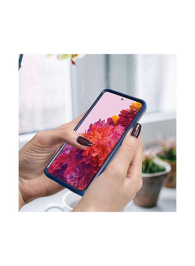 بورتوني غطاء حماية متين مضاد للصدمات لهاتف سامسونج جالاكسي S21 ألترا مقاس 6.8 بوصات أزرق - Image 4