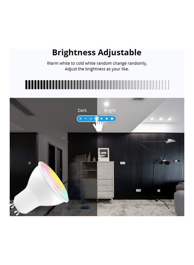 مصباح LED ذكي متغير اللون يعمل بالواي فاي أبيض 10X10.00X10.00سم - Image 4
