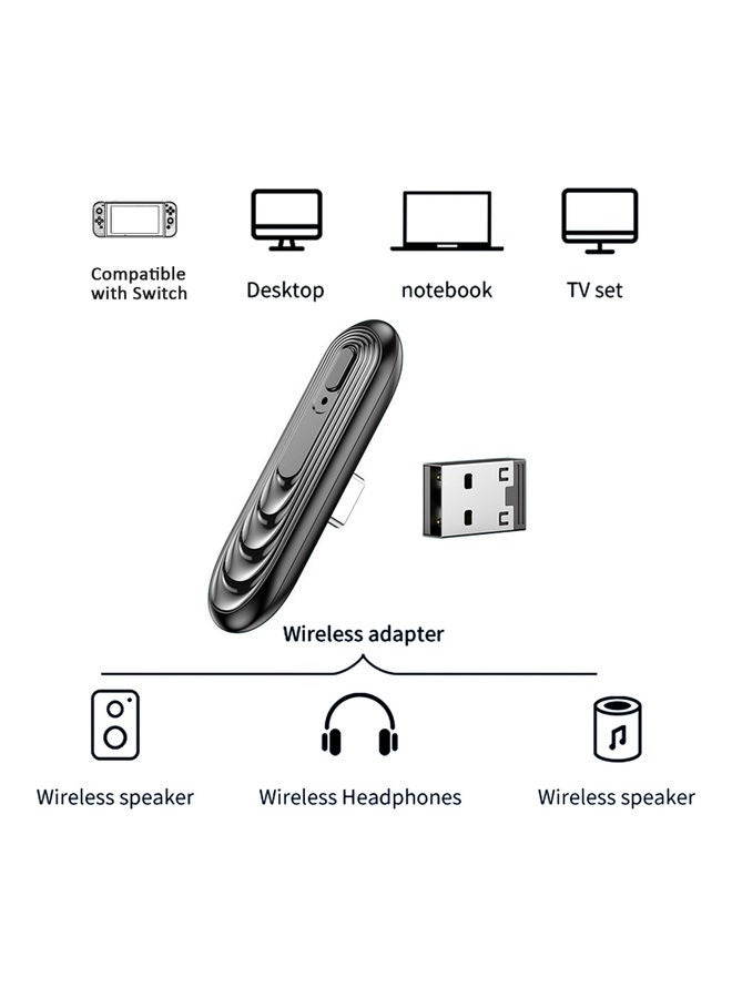 Type-C Bluetooth 5.0 Wireless Audio Transmitter Adapter Black - Image 3
