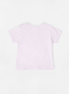 Zarafa Graphic Printed Crew Neck T-Shirt Lilac/Pink  - Image 2