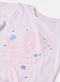 Zarafa Graphic Printed Crew Neck T-Shirt Lilac/Pink  - Image 3