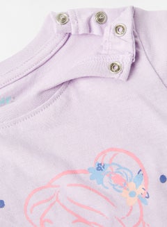 Zarafa Graphic Printed Crew Neck T-Shirt Lilac/Pink  - Image 4