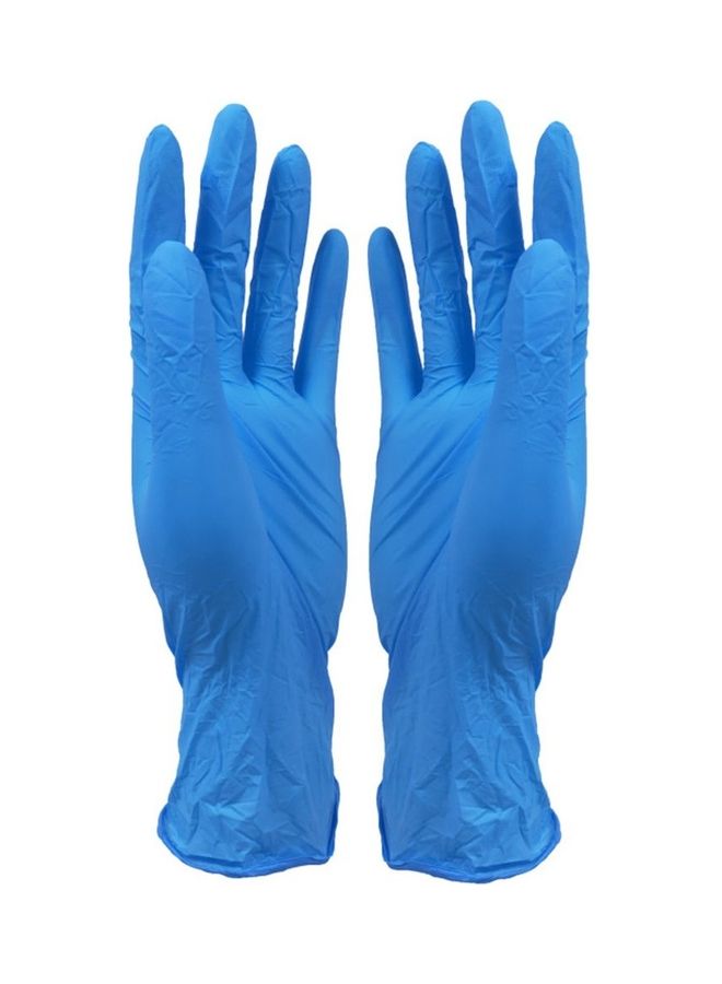 Pair Of 50 Disposable Latex Gloves Blue - Image 1
