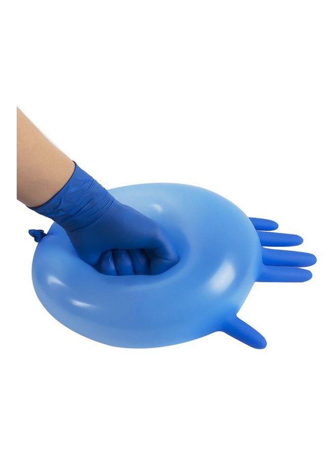 Pair Of 50 Disposable Latex Gloves Blue - Image 3