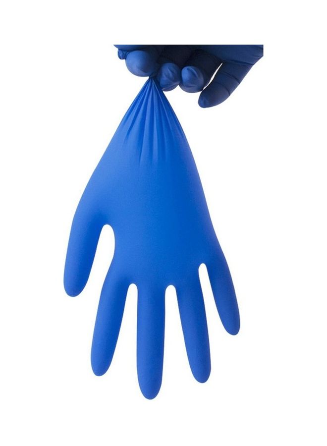 Pair Of 50 Disposable Latex Gloves Blue - Image 4
