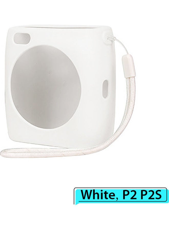 Mini Printer Case With Lanyard White 