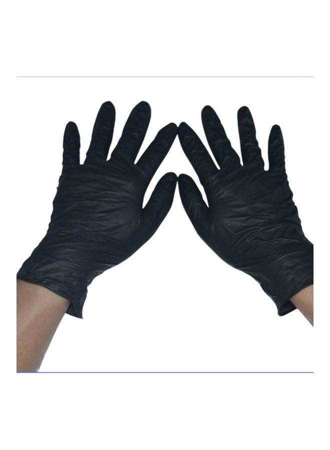 Pair Of 50 Disposable Nitrile Gloves Black  - Image 1