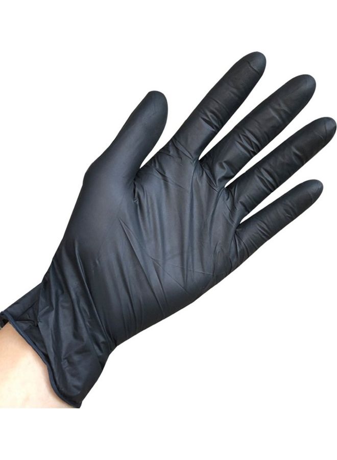 Pair Of 50 Disposable Nitrile Gloves Black  - Image 4