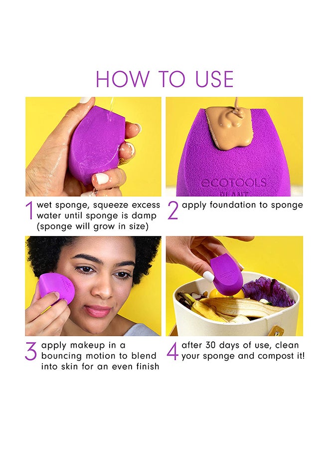 Eco Tools BioBlender Trio Makeup Sponge Purple  - Image 4