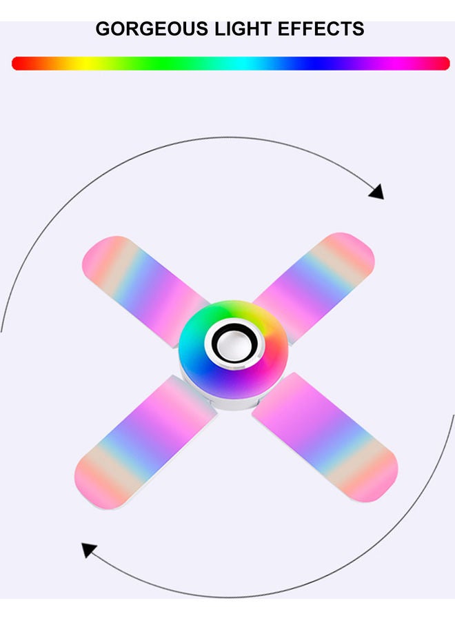 50W Clover Design Foldable Smart BT Connected LED Bulb Multicolour  - Image 2