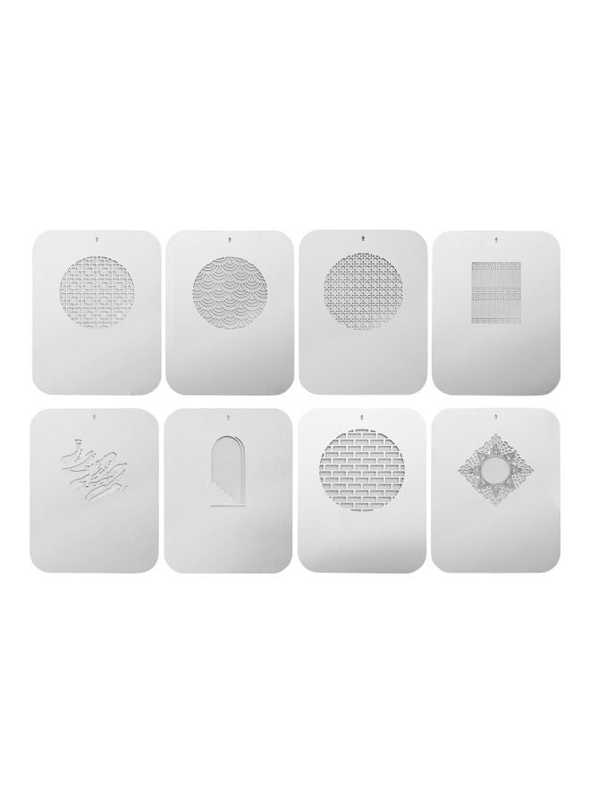 8-Piece Gobos Graphics Cards White  - Image 1