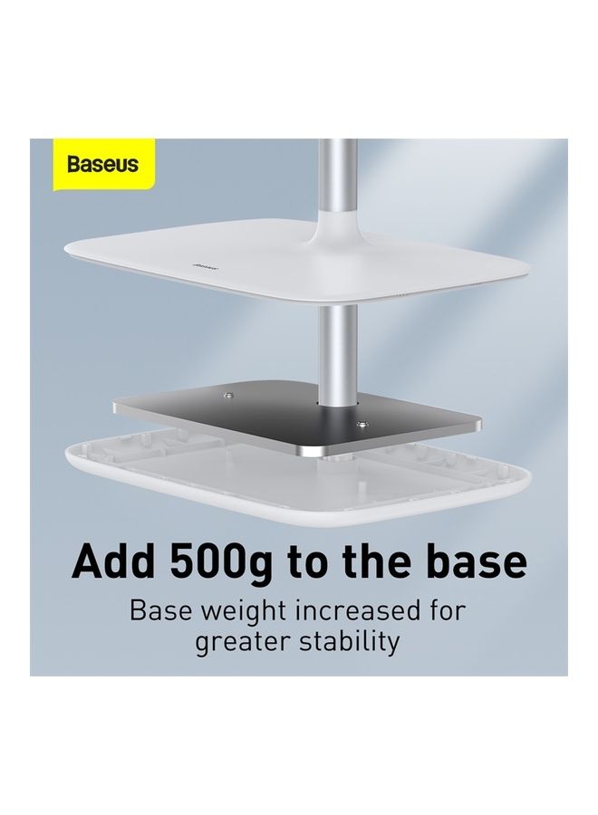 Baseus Tablet Stand Holder Desk Compatible for New iPad 9, iPad Mini-6, iPad Pro 12.9, iPad 7th Generation, iPad Mini Air, Samsung Galaxy Tab, iPhone 13 Pro/13 Pro Max/13/13 Mini-E-Reader White/Silver  - Image 5
