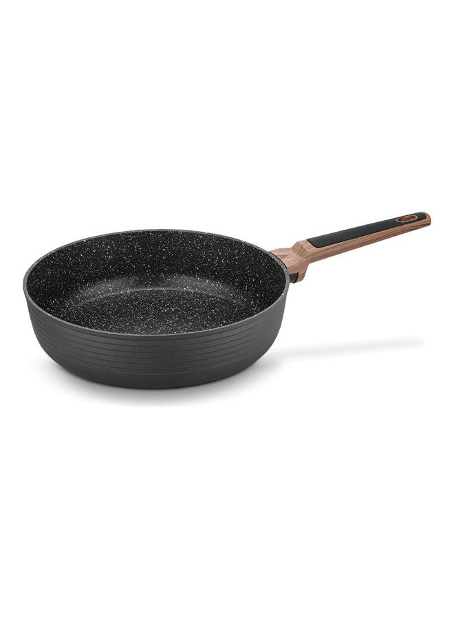 فيسمان مقلاة عميقة دايموند مصنوعة من الألومنيوم وتتميز بطبقة طلاء جريبلون +C3 احترافية مانعة للالتصاق مع قاعدة تعمل بالحث أسود 28x7.5سم - Image 1