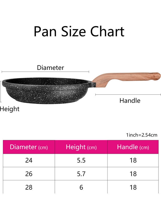 فيسمان مقلاة قلي سبيس ستون بطلاء مانع للالتصاق من الألومنيوم بلون متعدد الألوان 26سم - Image 2