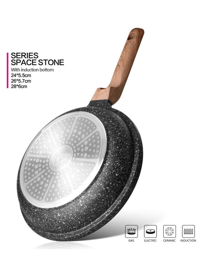 فيسمان مقلاة قلي سبيس ستون بطلاء مانع للالتصاق من الألومنيوم بلون متعدد الألوان 26سم - Image 3