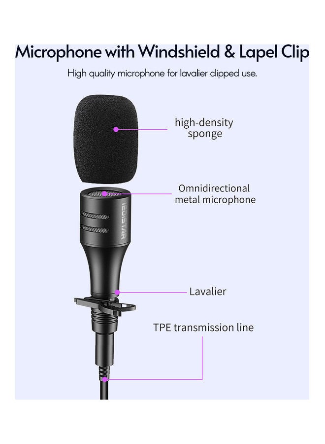 ميكروفون مكبر صوت مدمج أسود - Image 4