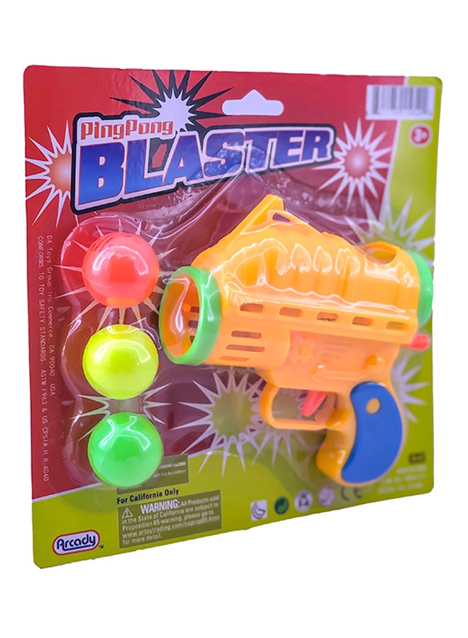 Ping Pong Toy Blaster Gun Play Set On Blister Card With BallS Assorted