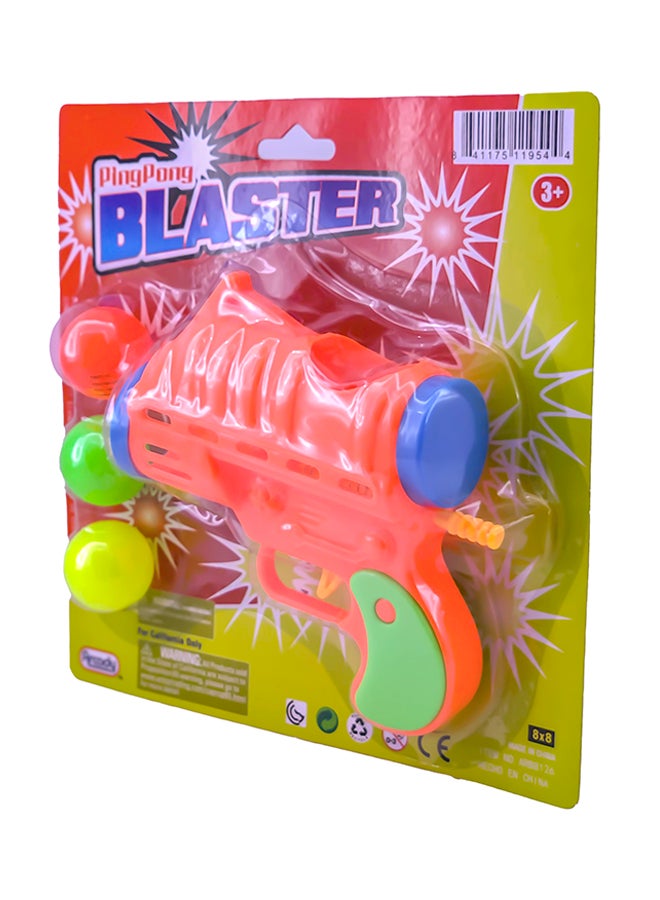 Ping Pong Toy Blaster Gun Play Set On Blister Card With BallS Assorted