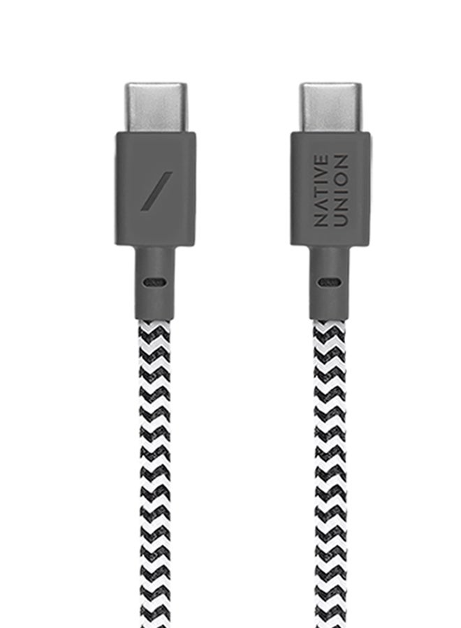 Native Union - Pro USB-C To USB-C Charging Cable Zebra - Image 1