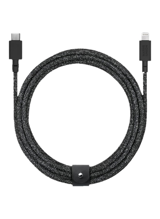 Native Union Belt USB-C to Lightning Charging Cable Black - Image 1