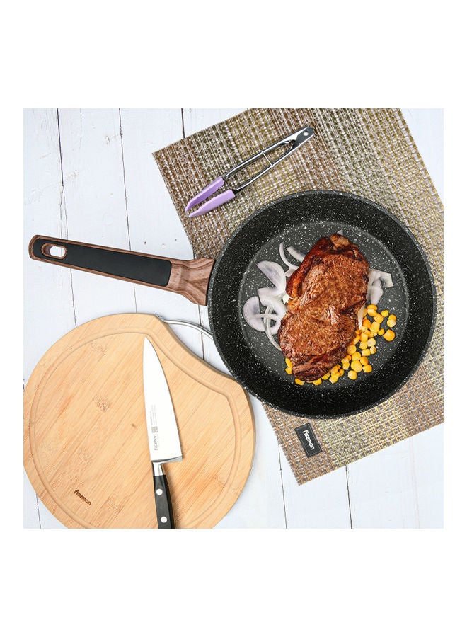 Fissman - Aluminum With Non-Stick Coating Deep Frying Pan Diamond Black/Brown 24x7.2cm - Image 1