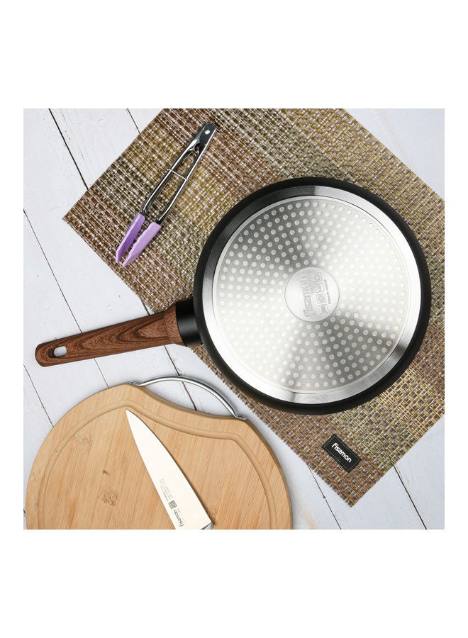 Fissman - Aluminum With Non-Stick Coating Deep Frying Pan Diamond Black/Brown 24x7.2cm - Image 1