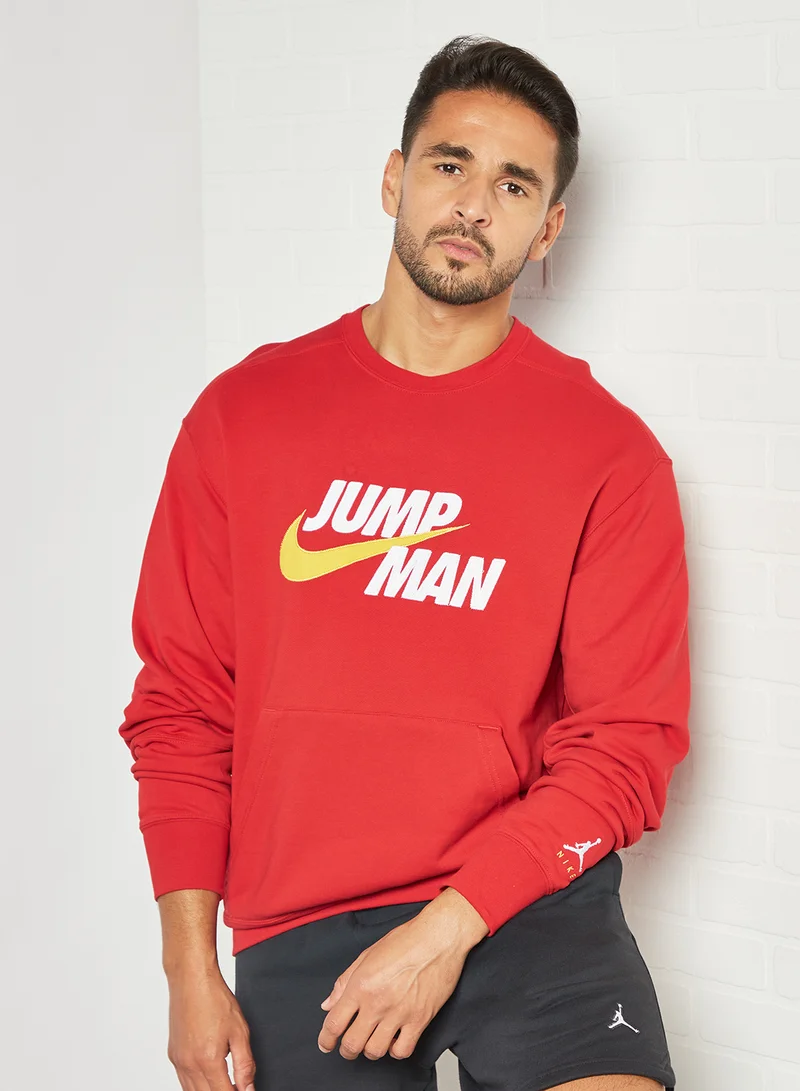 Jordan Logo Detail Sweatshirt Red